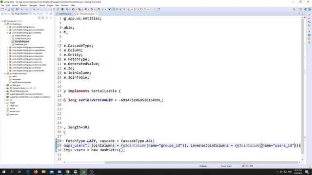 Spring Boot, JPA, ManyToMany RelationShip Extrait de la formation Spring boot sur Bright Coding смотреть онлайн