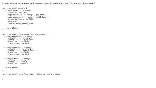 Drupal: How can I save form data on a node in Drupal? смотреть онлайн