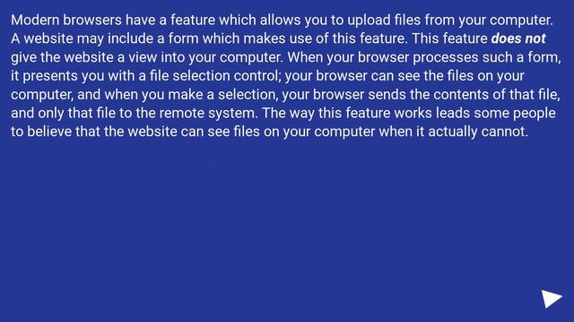 Can a malicious website access the contents of files on a computer? смотреть онлайн