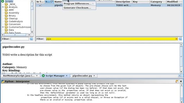 Ghidra: Scripting (Python) (a quick introduction by implementing pipeDecoder.py) смотреть онлайн