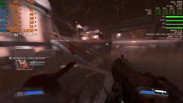 DOOM(2016)(OGL)GeForce GTX 1060 6GB + Intel Core i3-8100 3.60Ghz смотреть онлайн