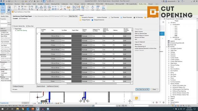 Configuring Openings for MEP Systems in Revit using Cut Opening смотреть онлайн