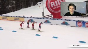 Устюгов зарубается с Клэбо на финише эстафеты