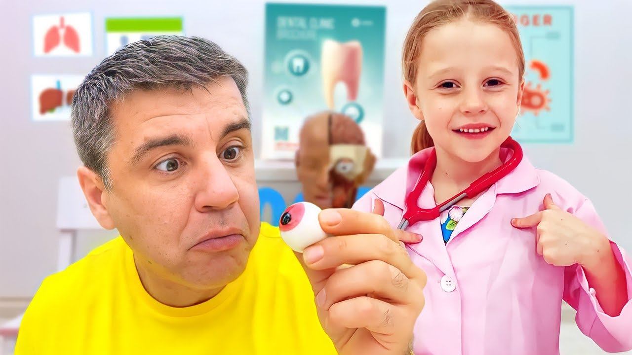 Настя и папа шутки с разными вкусностями. Веселое видео для детей. смотреть онлайн