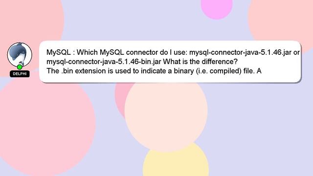 MySQL : Which MySQL connector do I use: mysql-connector-java-5.1.46.jar or mysql-connector-java-5.1 смотреть онлайн