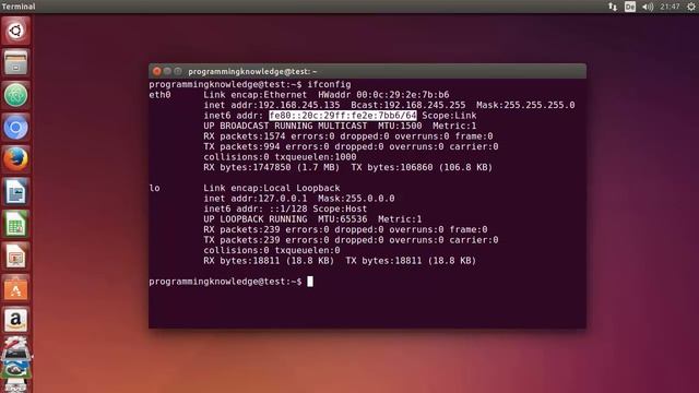 Linux Command Line Tutorial For Beginners 35 ifconfig command 3 смотреть онлайн