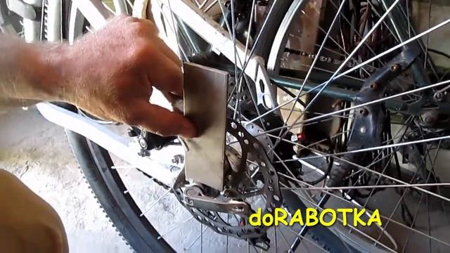 Перенос задних дисковых тормозов на велосипеде для установки багажника doRABOTKA смотреть онлайн