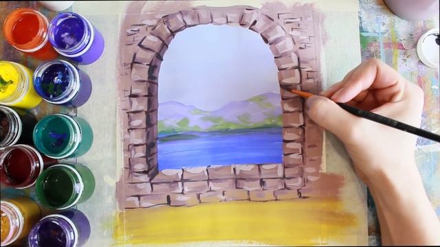 Как нарисовать итальянский дворик гуашью! #Dari_Art #рисоватьМОЖЕТкаждый смотреть онлайн