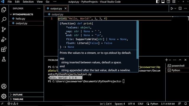 Output information to the terminal with #Python 's print() function | #learnpython #programming смотреть онлайн
