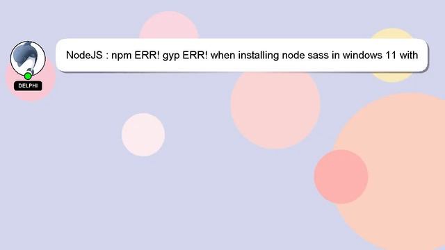 NodeJS : npm ERR! gyp ERR! when installing node sass in windows 11 with Visual Studio 2022 Enterpri смотреть онлайн