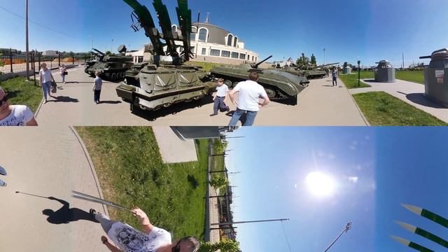 Военная техника на территории музея оружия снятая на камеру 360 грудусов. смотреть онлайн