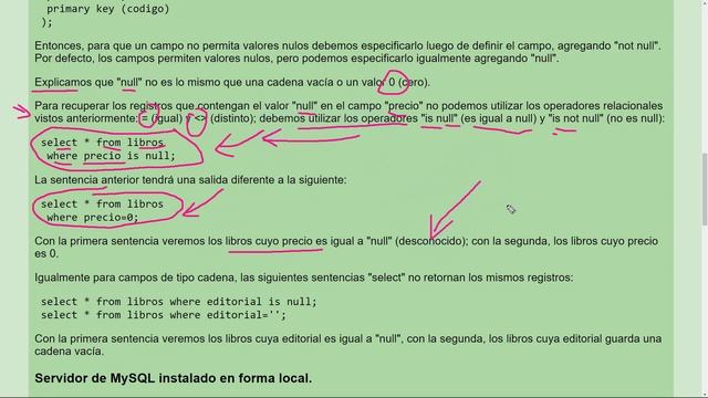 MySQL Ejercicio: 102 Sentencias SQL para Comprender Más a Fondo el Funcionamiento de Campos NULL смотреть онлайн