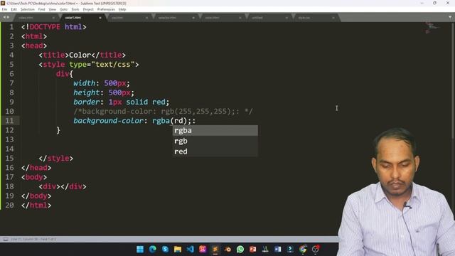 Learn to use rgb() & rgba() to set background color of an HTML element | Learn CSS | #vishnusir смотреть онлайн