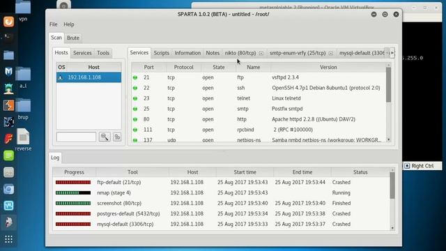 kali linux sparta tools | Demonstration смотреть онлайн