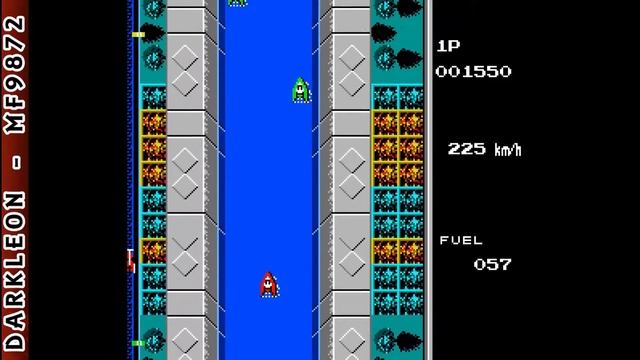 NES - Boat Race - [Road Fighter Hack]