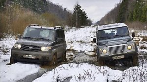 Land Rover Defender vs УАЗ Патриот Простая переменная легенда