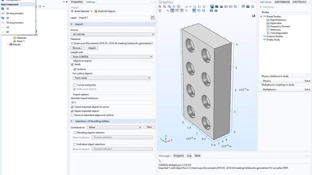 Comsol 5.3 Tutorial for Beginners | Importing geometries from Solidworks and avoiding CAD module смотреть онлайн
