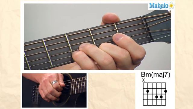 How to Play a B Minor Major Seven Bm(maj7) Chord on Guitar смотреть онлайн