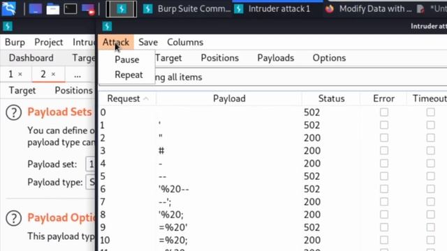 SQL Injection for database value change смотреть онлайн