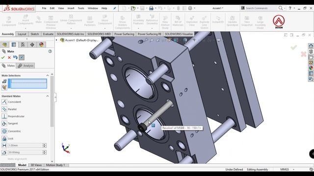 SOLIDWORKS Mold Design - Assembly Tutorial - Thin wall 3/3 смотреть онлайн