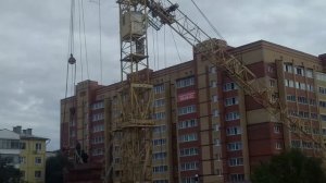 Наращивание башенного крана КБМ-401П г. Благовещенск