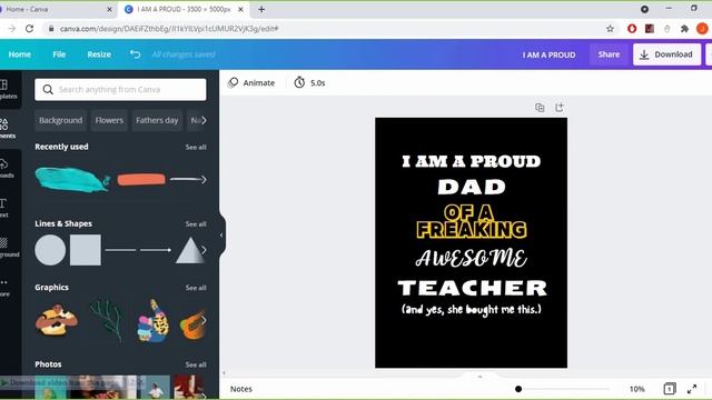 Creating a Shirt Design for Dad using Canva #2 смотреть онлайн