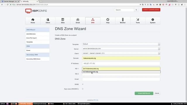ISPConfig apuntar dns a ISPConfig y crear dominios desde su propio servidor смотреть онлайн