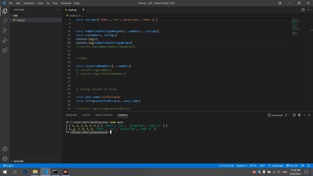 Javascript ES6 tutorial. Rest and spread operators.Object destructuring смотреть онлайн