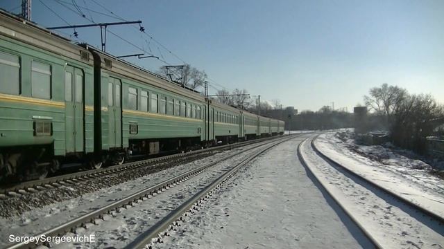 Электропоезд ЭД2Т-0026 перегон Москва-Товарная - Люблино смотреть онлайн