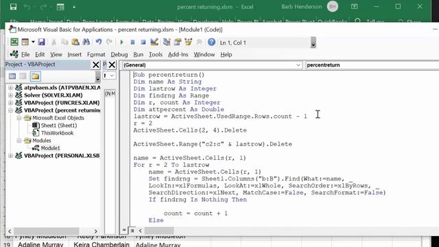 Calculate the percentage of returning customer in Excel смотреть онлайн