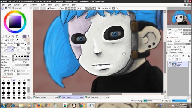 Sally Face (speed paint) смотреть онлайн