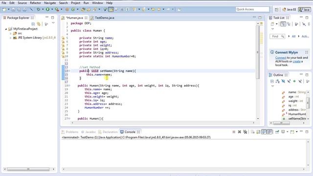 java 36 تعلم الجافا Getter and Setter смотреть онлайн