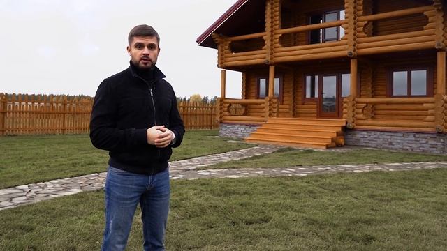 Обзор дома из оцилиндрованного бревна. Строительная компания Русский Север смотреть онлайн