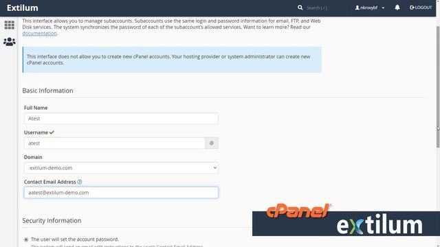 How to use User Manager in cPanel - Extilum Hosting смотреть онлайн