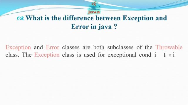 What is the difference between Exception and Error in java | JAVA INTERVIEW QUESTIONS AND ANSWERS смотреть онлайн