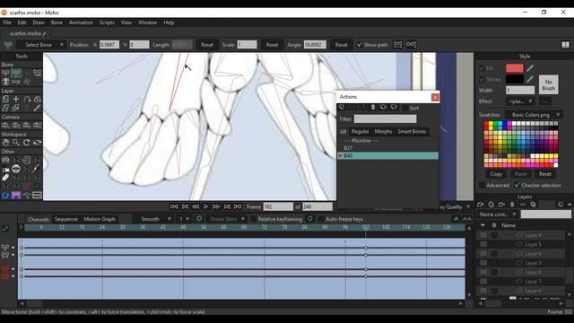 MOHO PRO 13.5.2: (TUTORIAL) PART 4: How To Create A Character Scarfox Fenris