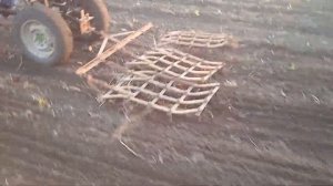 Осеннее боронование огорода мотоблоком