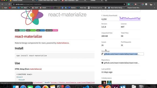 1 - Initial Setup Firebase Database, Auth and React Setup - Learn React - Facebook Clone смотреть онлайн