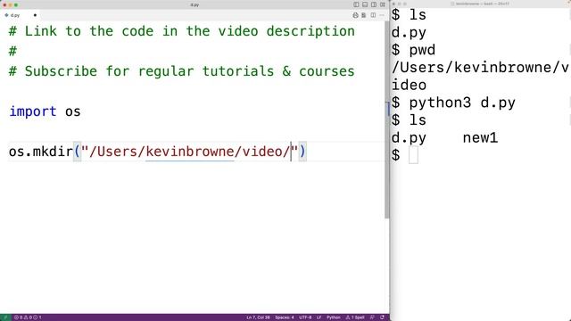 Create A Directory | Python Tutorial смотреть онлайн