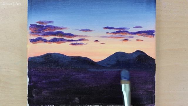 Night view / Landscape / Easy acrylic painting for beginners / PaintingTutorial смотреть онлайн