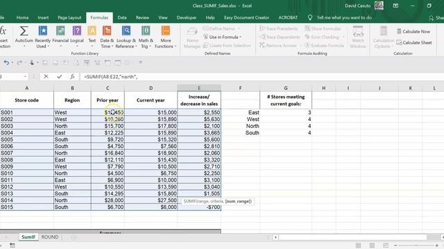 Excel Tutorial - SUMIF & Named Ranges смотреть онлайн