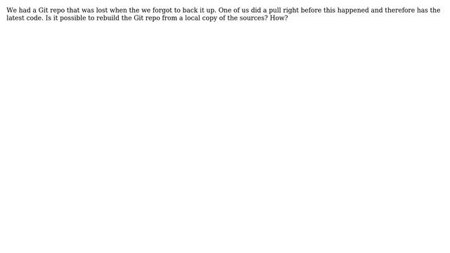 Restore Git from a local copy смотреть онлайн