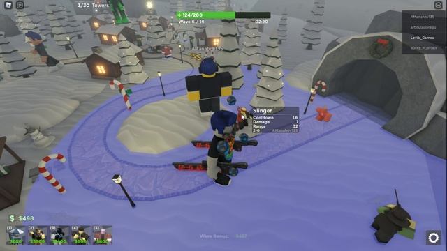 Первая попытка 2 карта Зимнего Ивента Winter Town Roblox Tower Blitz Winter Event смотреть онлайн