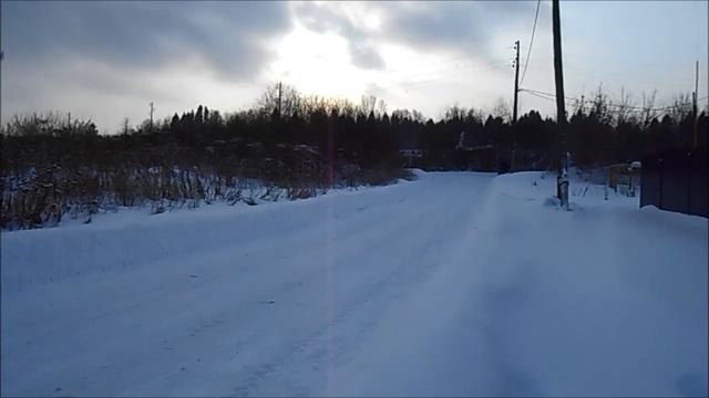 Самодельный минитрактор с двигателем ОКА. Уборка снега. смотреть онлайн