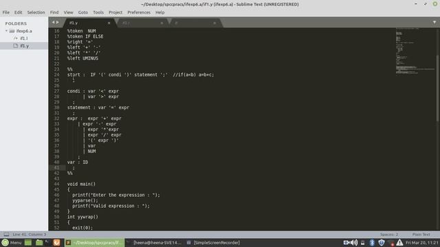 Checking Syntax of if statement using lexical analyzer. смотреть онлайн