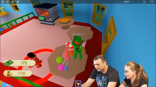 Грабим конфетный магазин костяной рукой в роблокс! Roblox смотреть онлайн