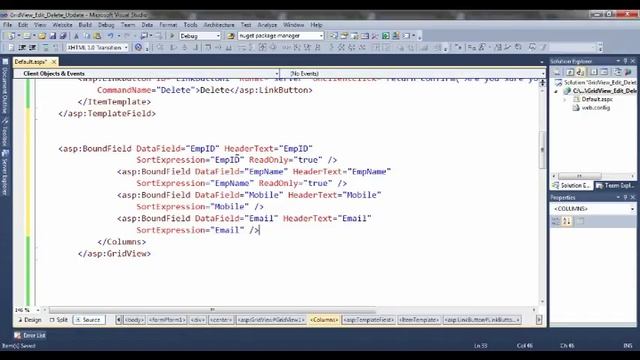 GridView Edit, Update and Delete Example in ASP.NET смотреть онлайн