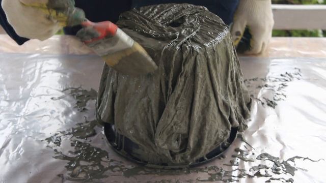 Кашпо из цемента. Кашпо своими руками. Как сделать.