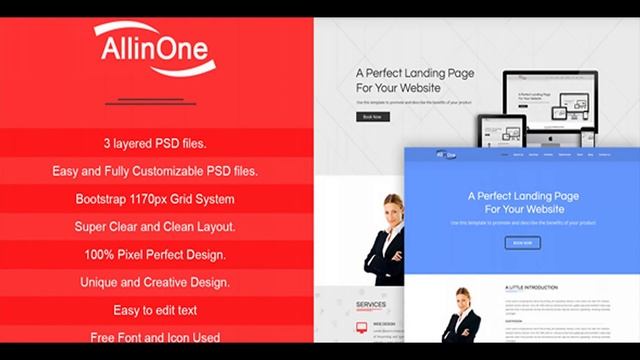 All In One - Multi Purpose One Page / Landing Page Website PSD Template | Themeforest Website смотреть онлайн