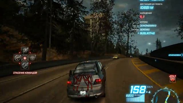 пробежка от полиции в NFS World смотреть онлайн